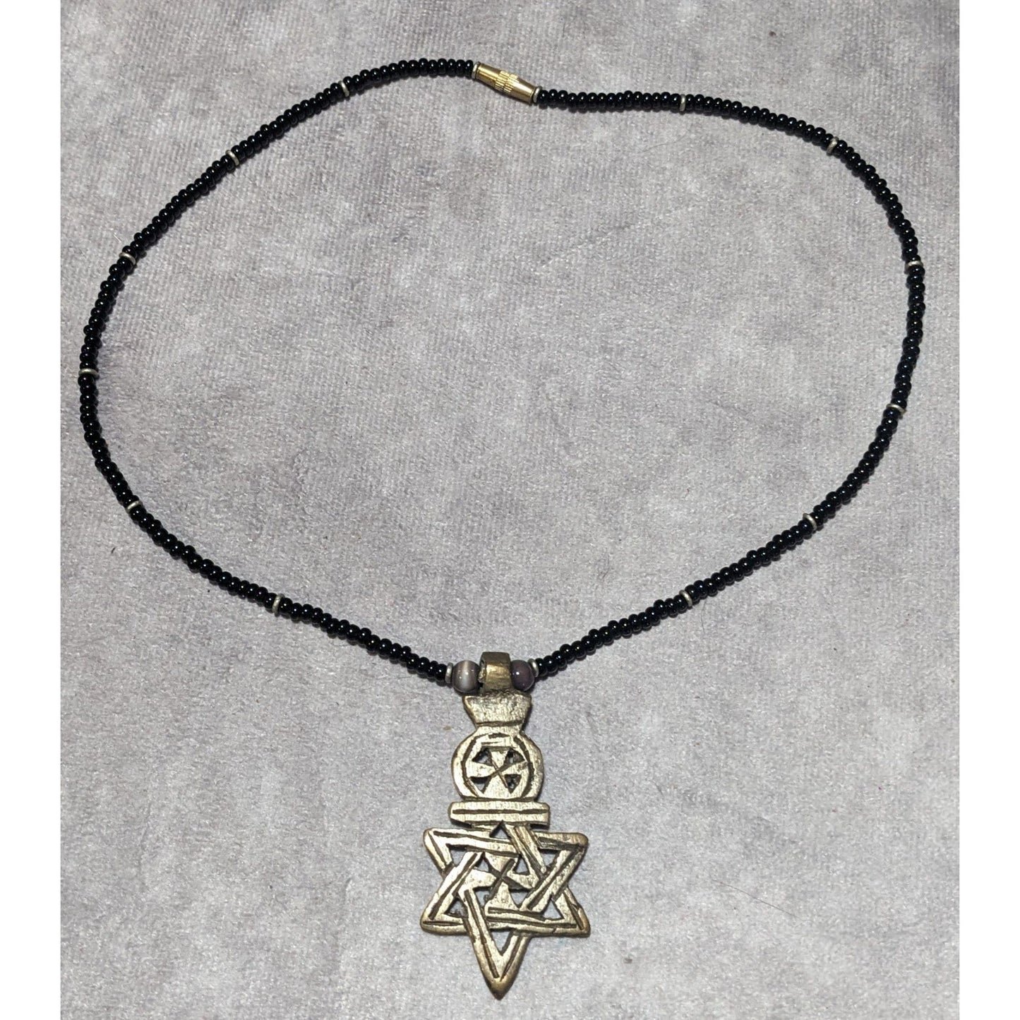 Vintage Ethiopian Star Of David Necklace