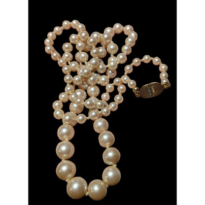 Vintage Monet Graduated Faux Pearl Necklace