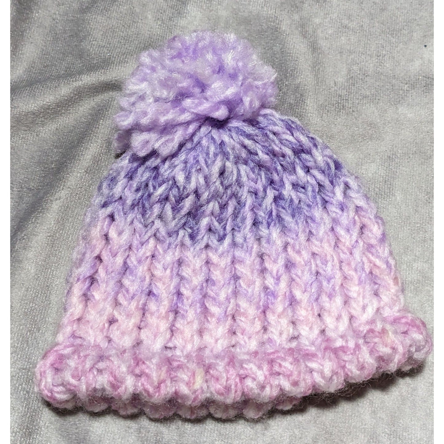 Handmade Pink/Purple Ombre Baby Hat