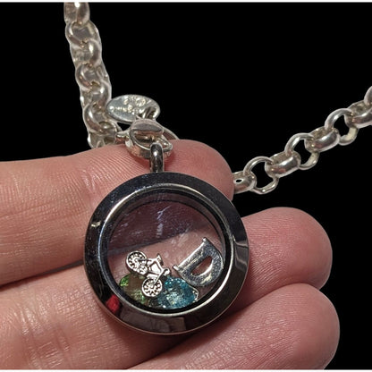 Origami Owl Silver Floating Locket Necklace