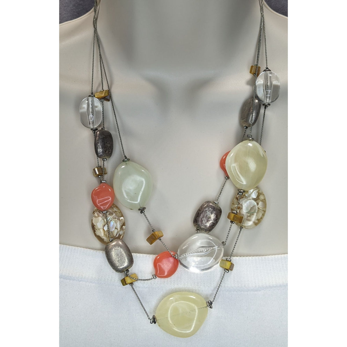 Boho Retro Eclectic NY Collection Layered Chunky Bead Statement Necklace
