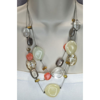 Boho Retro Eclectic NY Collection Layered Chunky Bead Statement Necklace