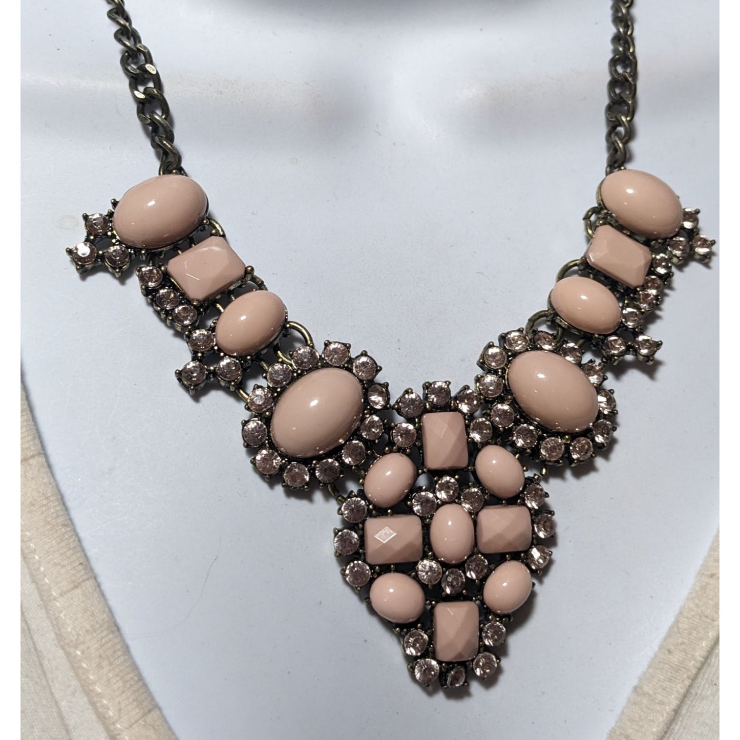 Sugarfix Pink Gemmed Statement  Necklace