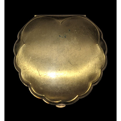Vintage American Beauty Gold Scalloped Compact (Empty)