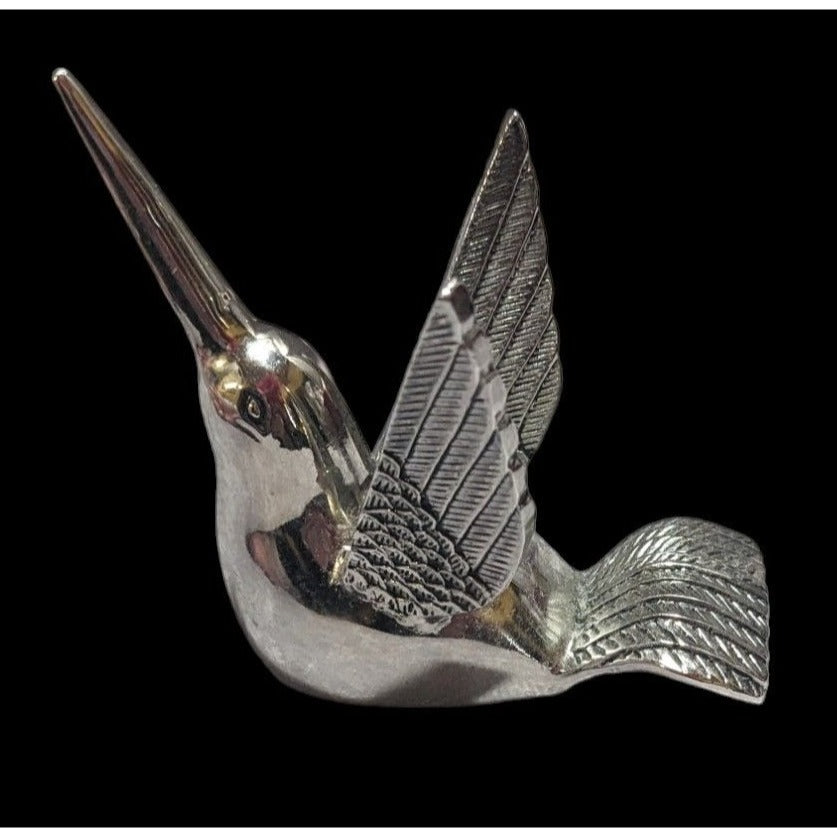 Silver Hummingbird Figurine