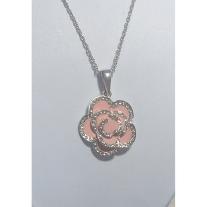 Roman Pink Flower Necklace