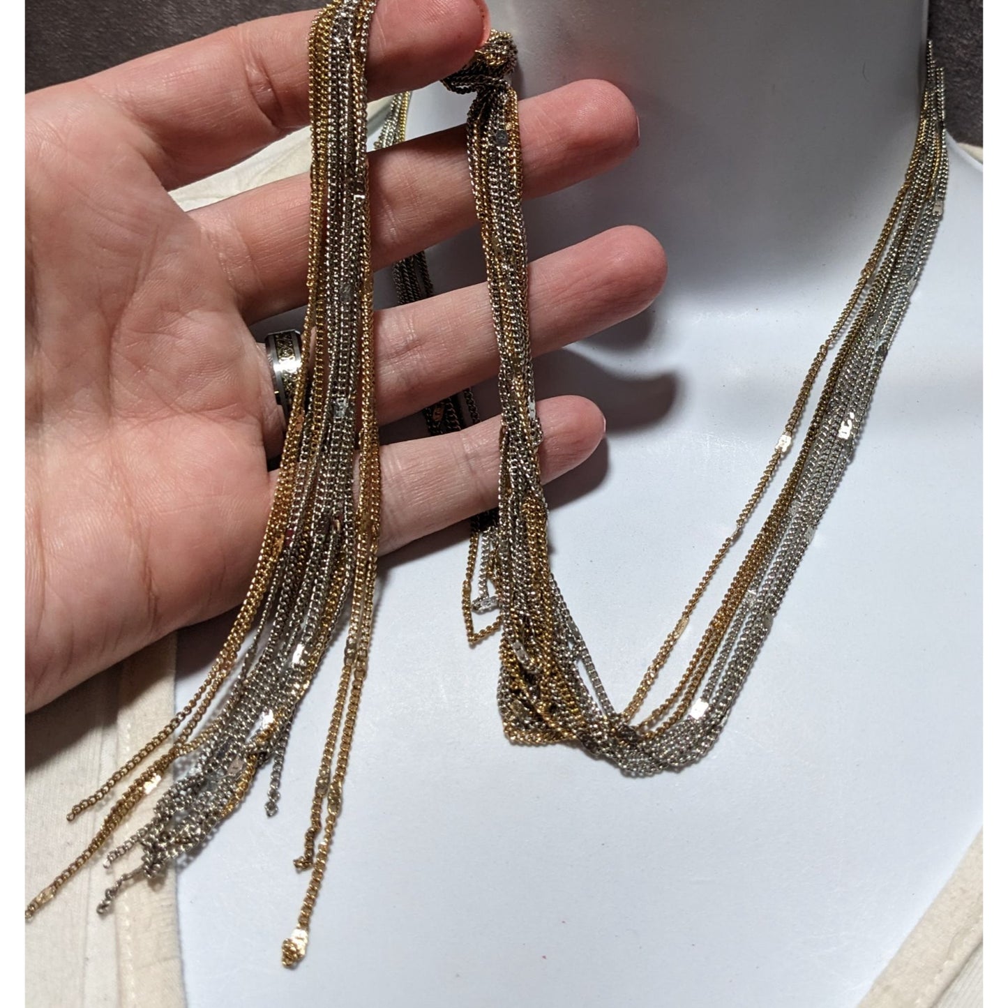 Y2K Multilayer Knotted Chain Necklace