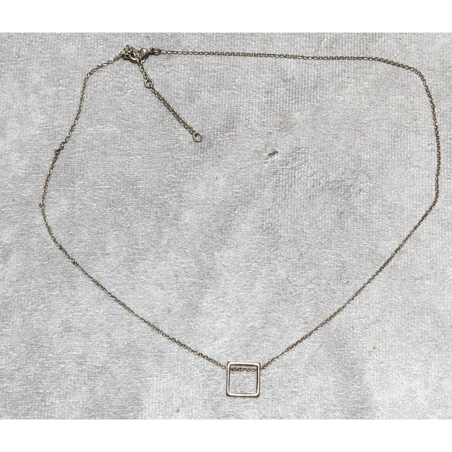 Minimalist Gold Open Square Pendant Necklace