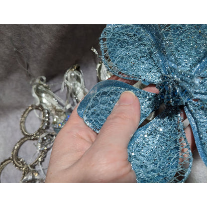 Blue And Silver Glitter Princess Ornaments (11)