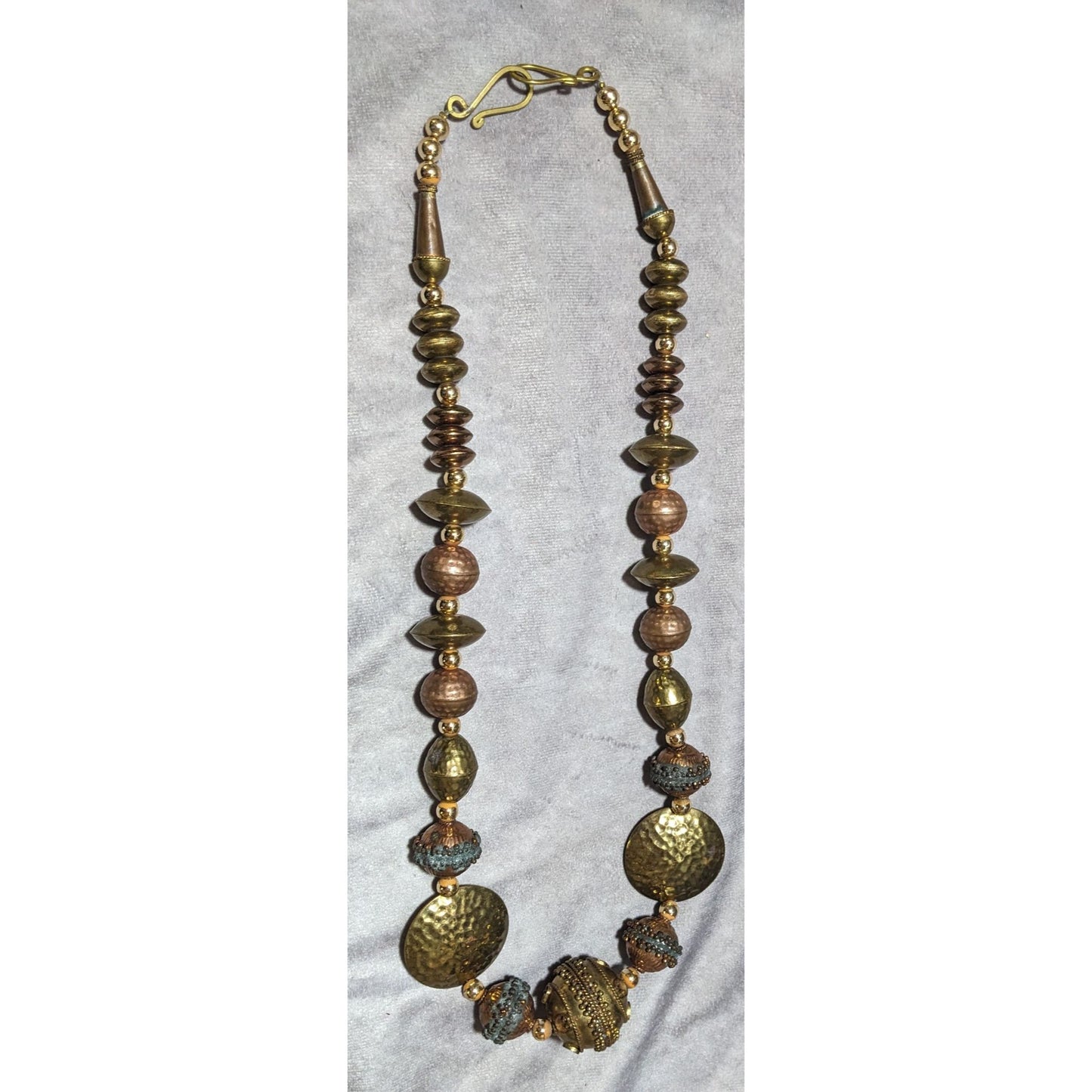 Vitnage Bohemian Mixed Metal Beaded Necklace