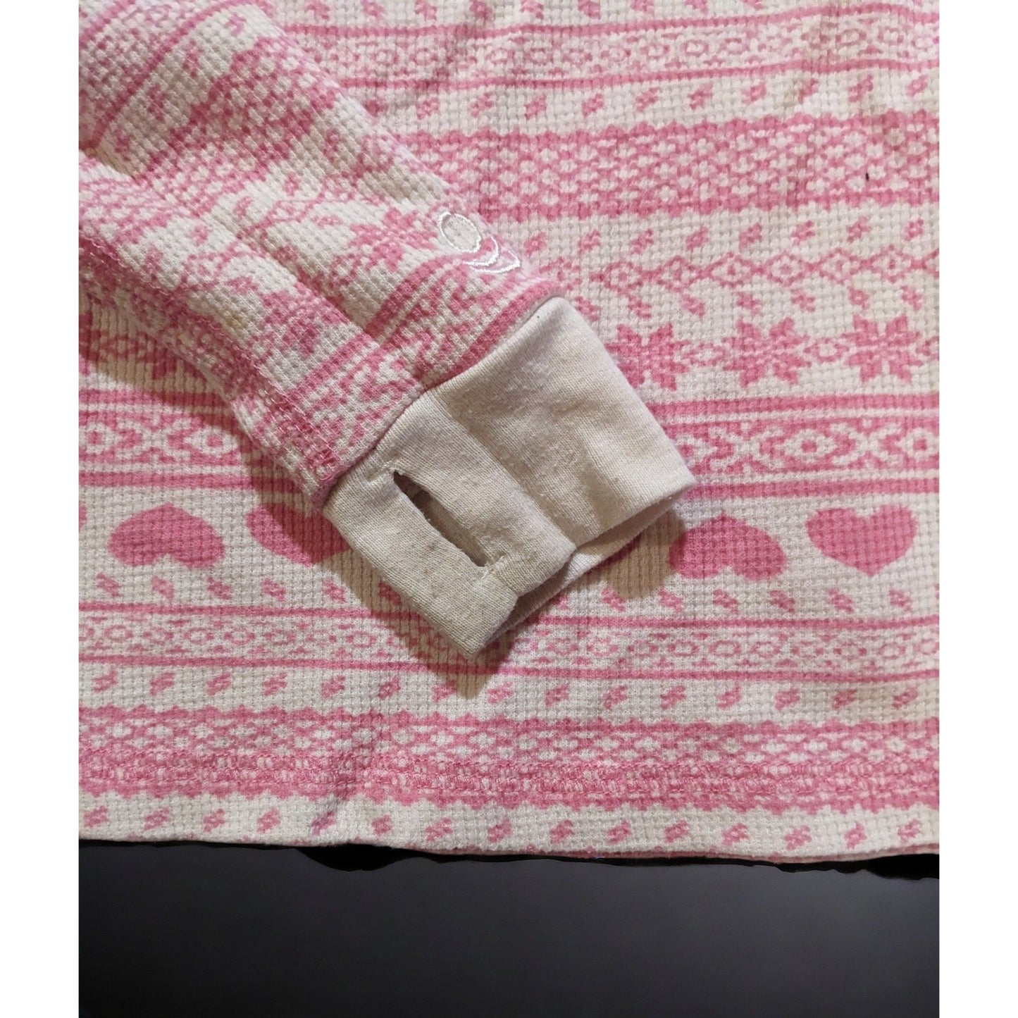 Cuddl Duds Pink And White Thermal