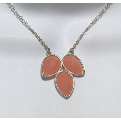 Orange And Gold Floral Necklace