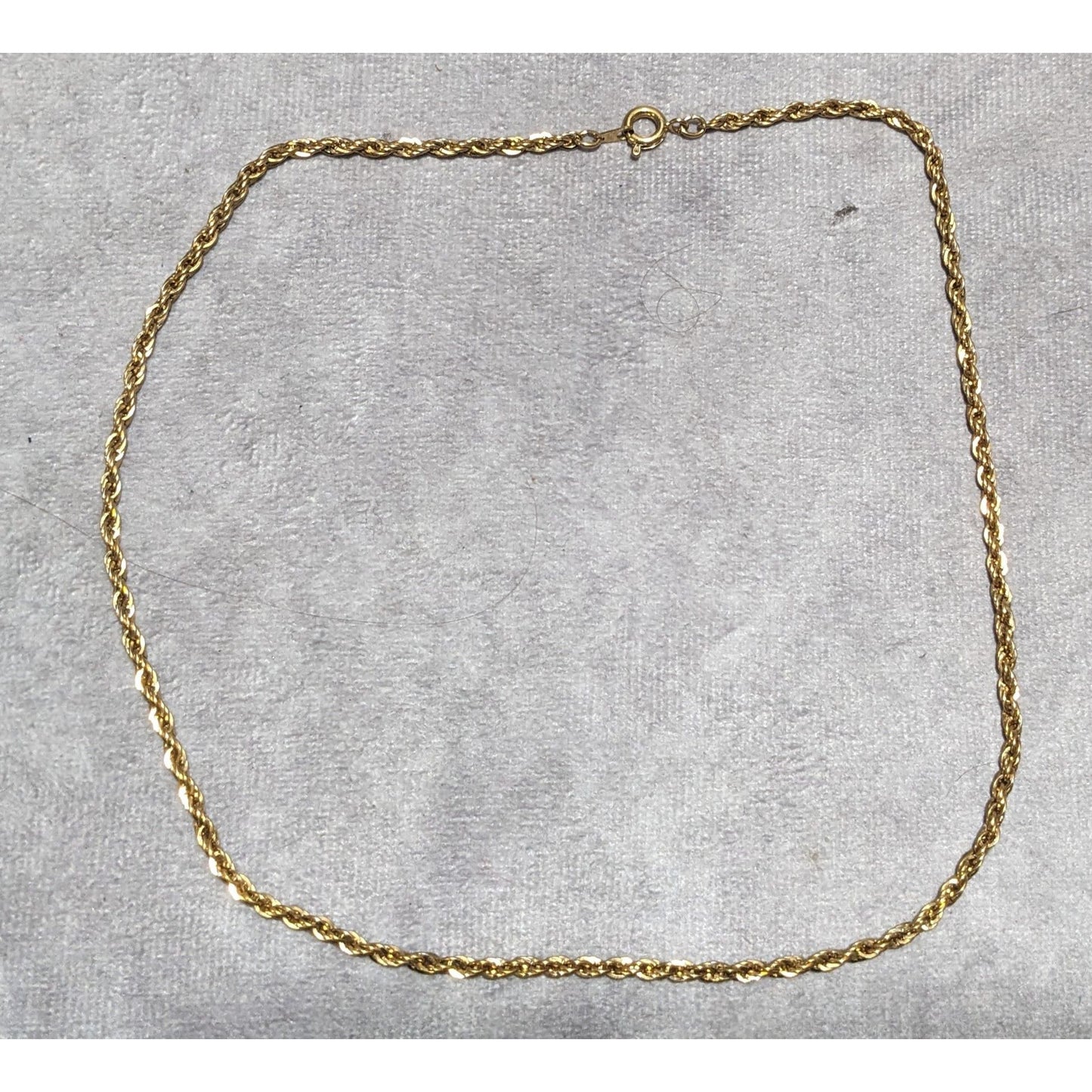 Bright Gold Rope Chain Necklace