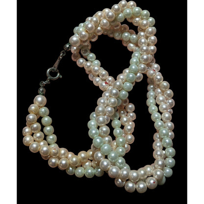 Twisted Pastel Pearl Necklace