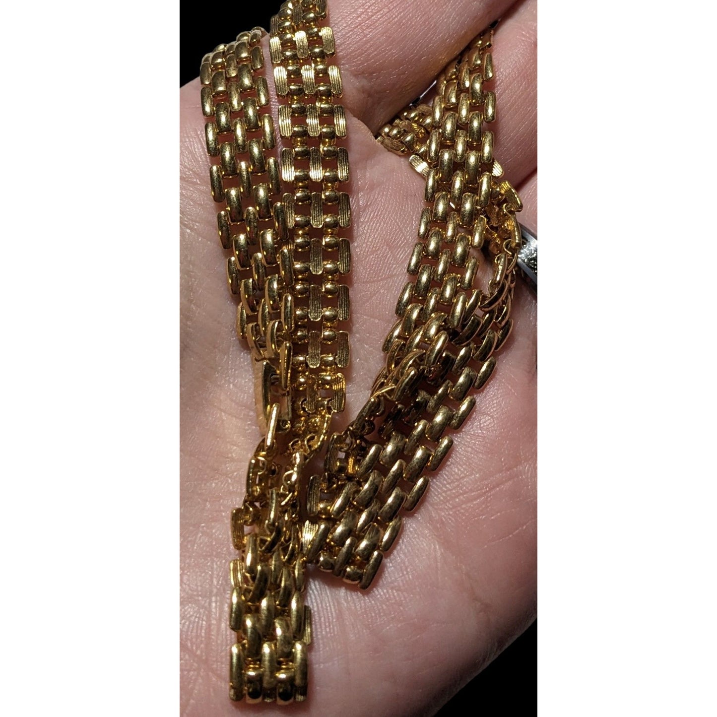 Gold Panther Link Necklace