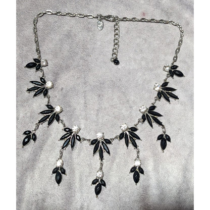 Charming Charlie Gothic Gemmed Fringe Necklace