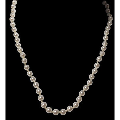 Simple Casual White Faux Pearl  Necklace