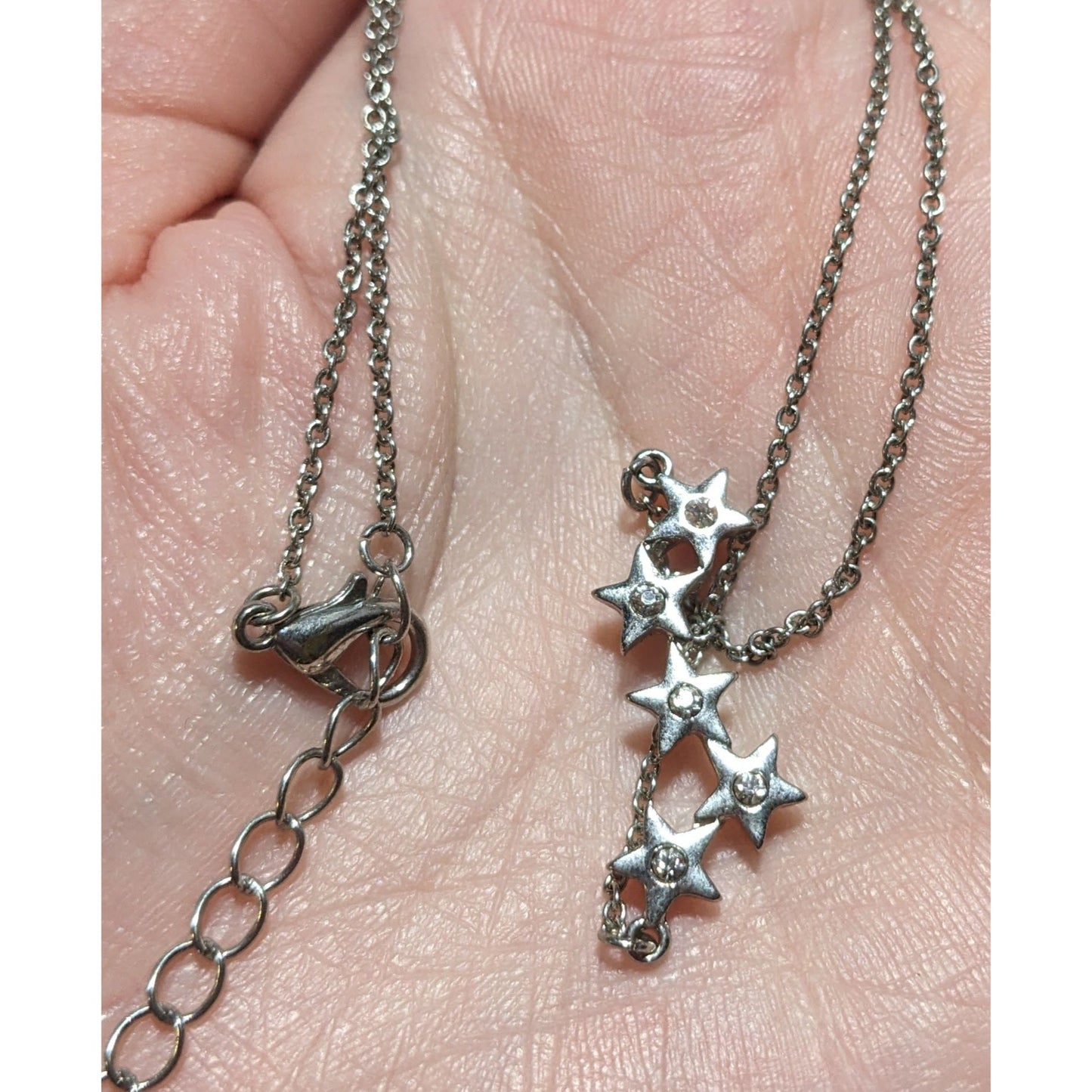 Minimalist Silver Sparkling Star Necklace