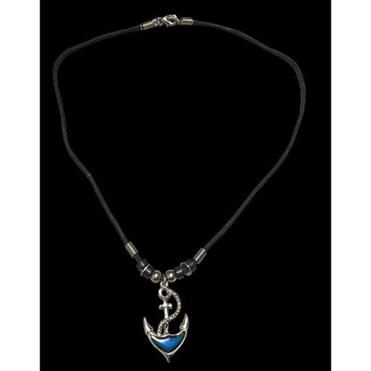 Retro Color Changing Mood Anchor Pendant Necklace