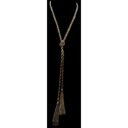 Vintage Gold Chain Knotted Tassel Necklace