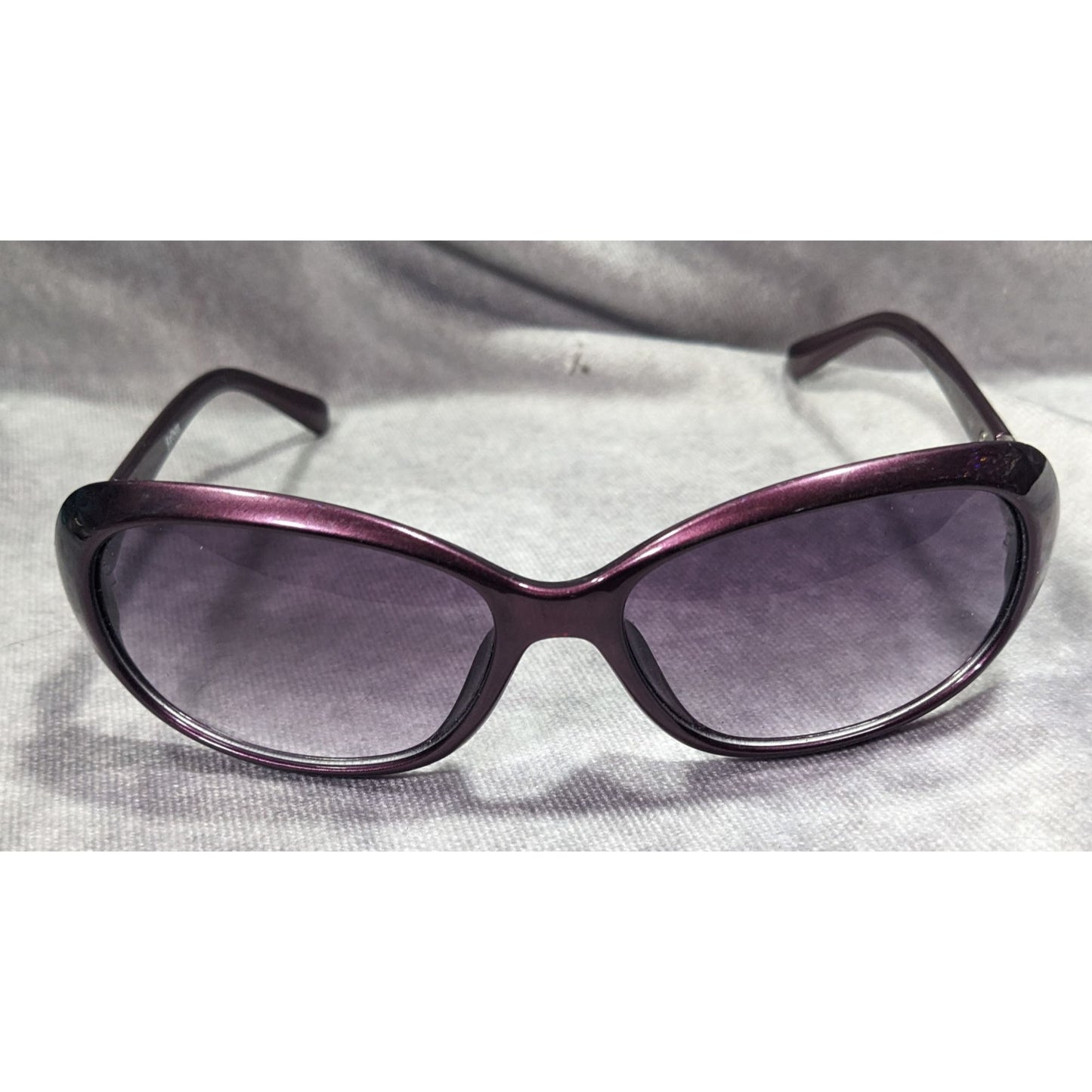 Kay Unger New York Metallic Purple With White Accents Sunglasses