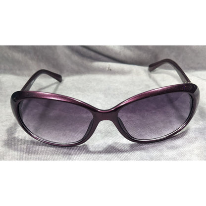 Kay Unger New York Metallic Purple With White Accents Sunglasses