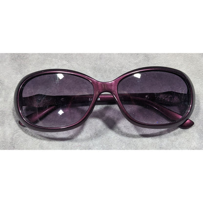 Kay Unger New York Metallic Purple With White Accents Sunglasses