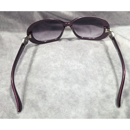 Kay Unger New York Metallic Purple With White Accents Sunglasses