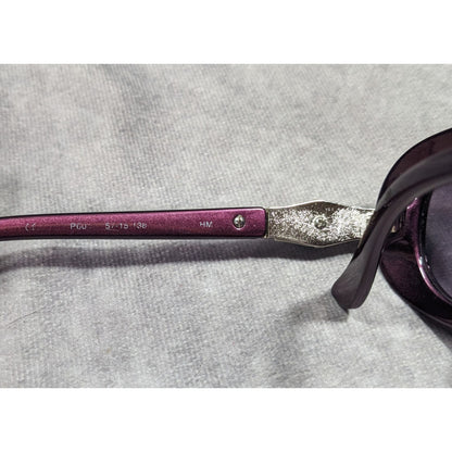 Kay Unger New York Metallic Purple With White Accents Sunglasses