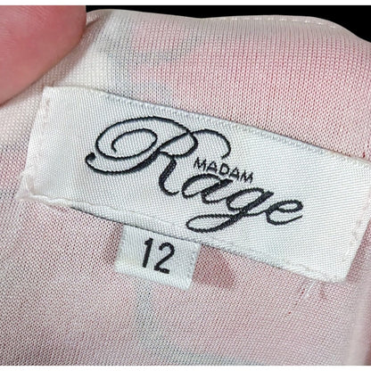 Madam Rage Red And White Dress With Anchor And Chain Accent Pattern