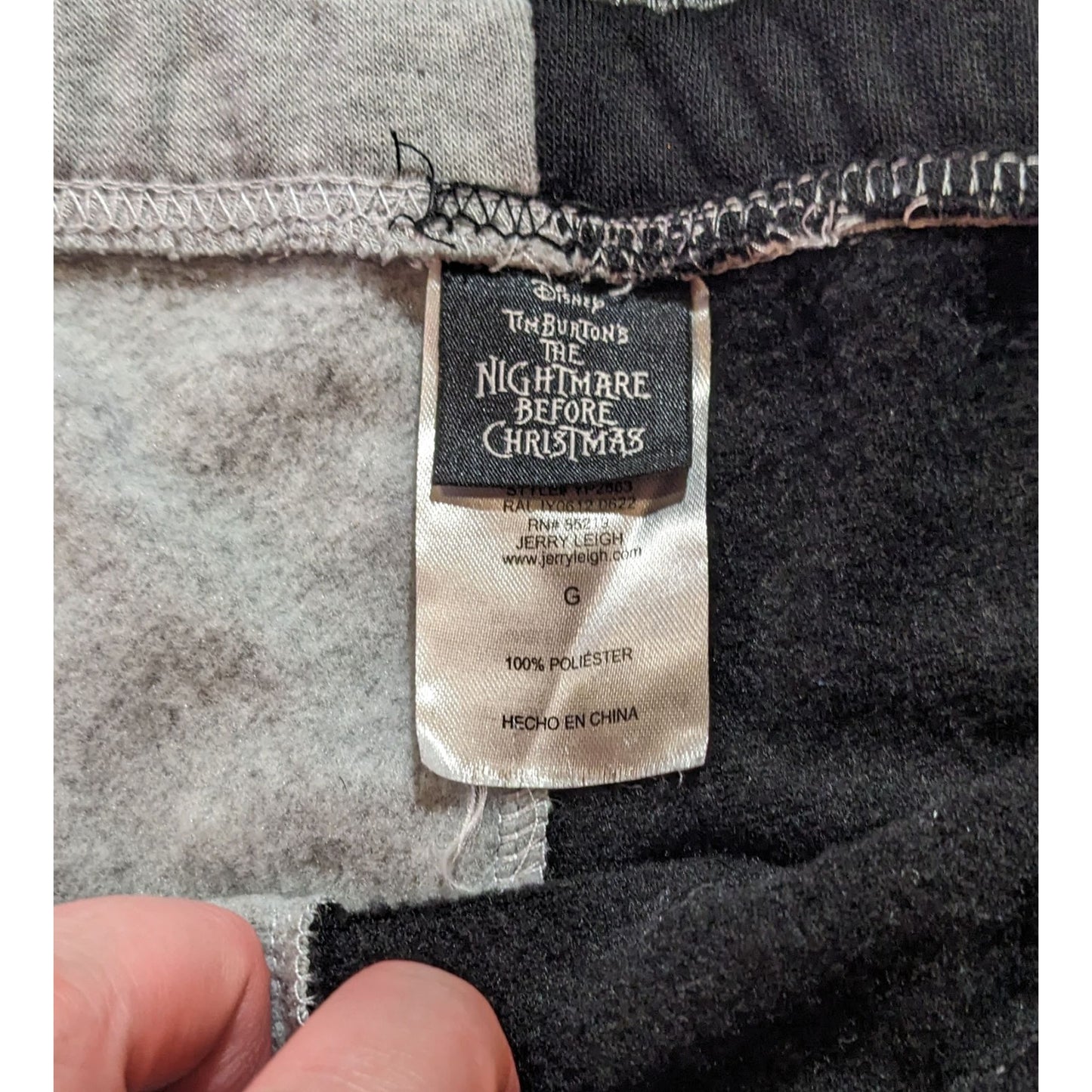 Nightmare Before Christmas Black And Grey Joggers