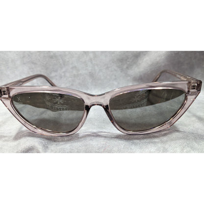 Dime Optics Keep Dreaming Translucent Pink Narrow Cateye Sunglasses