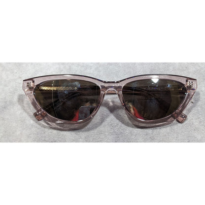 Dime Optics Keep Dreaming Translucent Pink Narrow Cateye Sunglasses