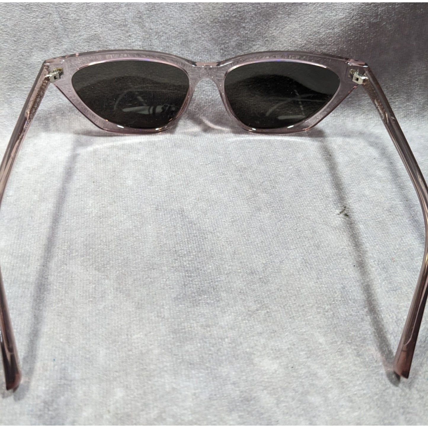 Dime Optics Keep Dreaming Translucent Pink Narrow Cateye Sunglasses