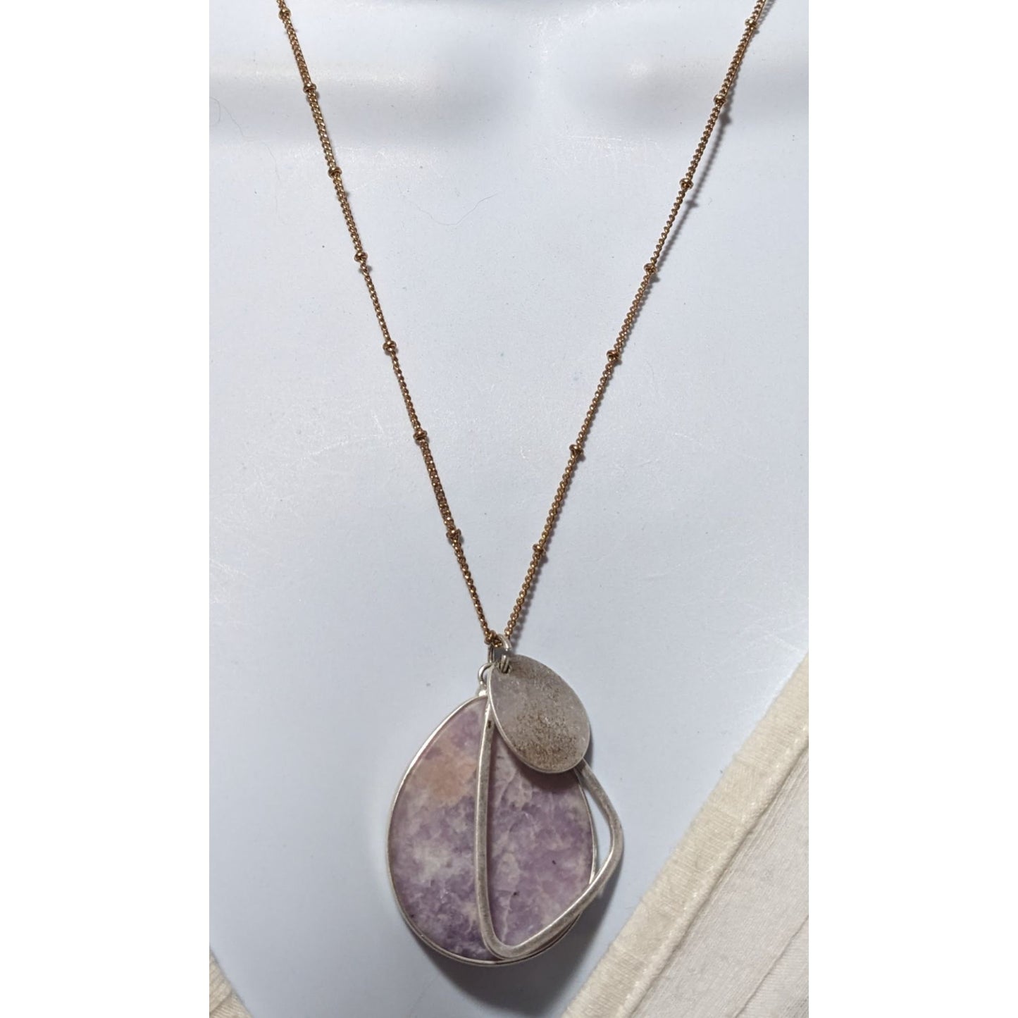 Claire's Abstract Purple Stone Neckalce