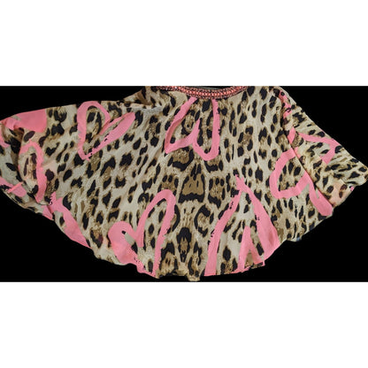 Rachel Allan Flared Leopard Heart Skirt