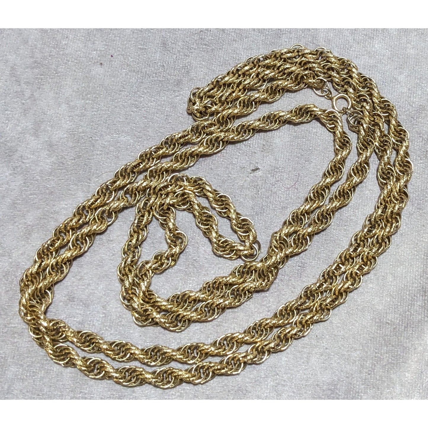 Vintage Gold Engraved Chain Opera Necklace