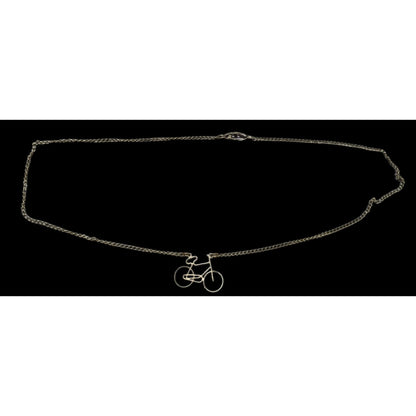 Vintage Minimalist Bicycle Necklace