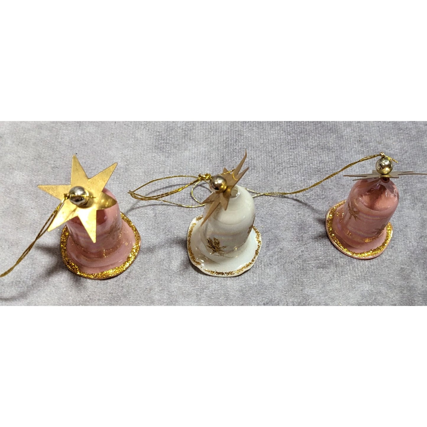 Vintage Floral Glass Bell Ornaments (3)