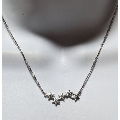 Minimalist Silver Sparkling Star Necklace