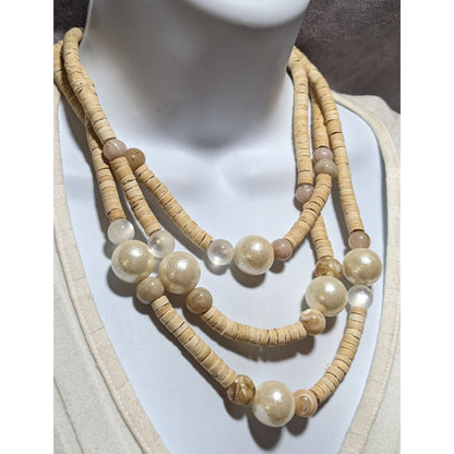 Chico's Wood Bubble Necklace