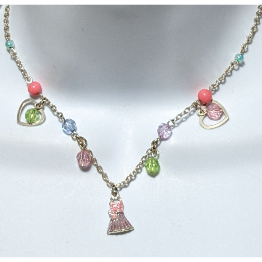 Coquette Beaded Charm Necklace