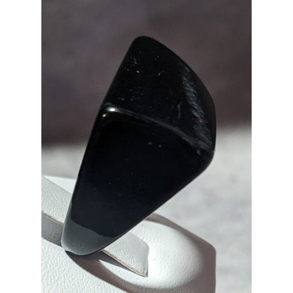 Chunky Abstract Black Asymmetrical Ring Size 9