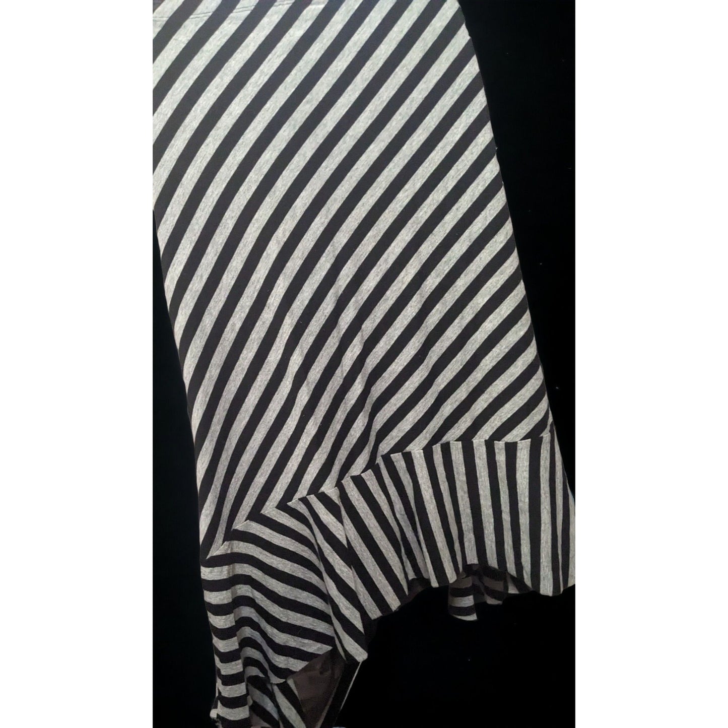 SoleMio Gothic Striped Asymmetrical Skirt