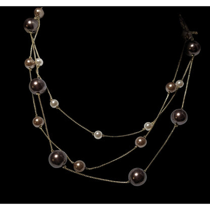 Roman Multilayer Floating Pearl Necklace