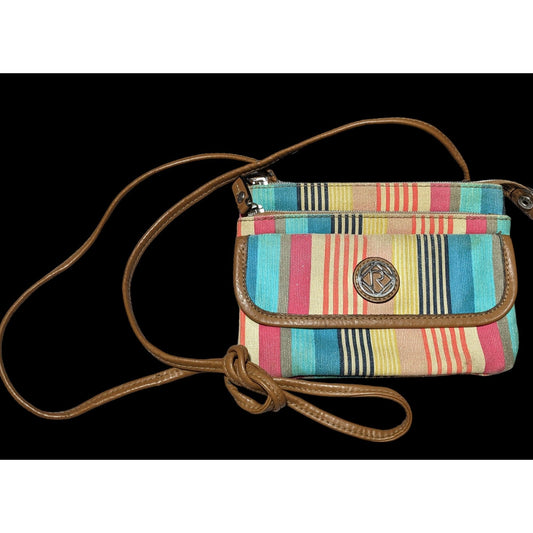 Relic Retro Rainbow Striped Crossbody Bag