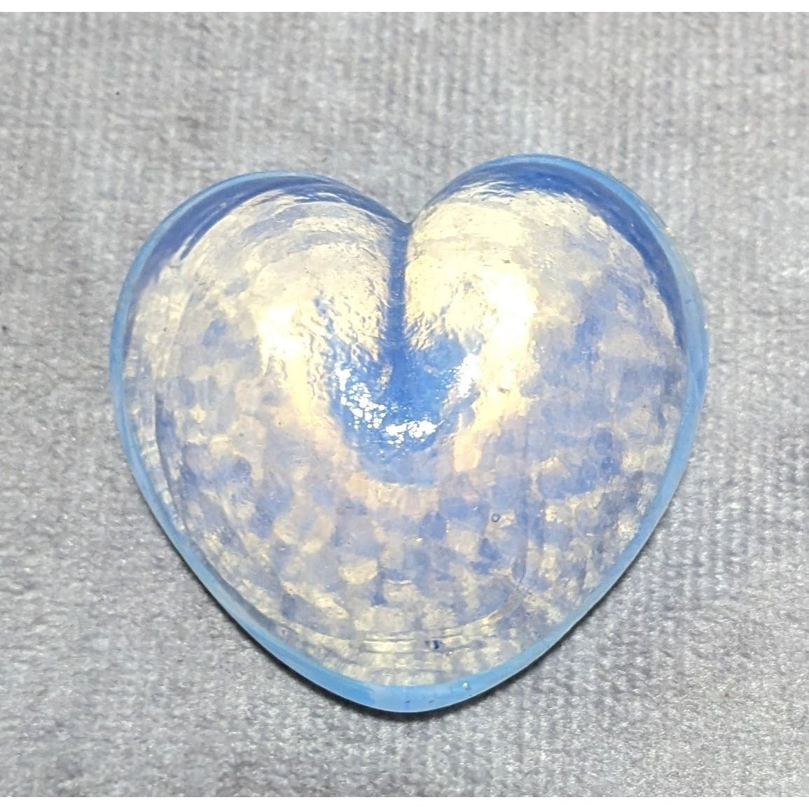 Iridescent Glass Heart Paperweight