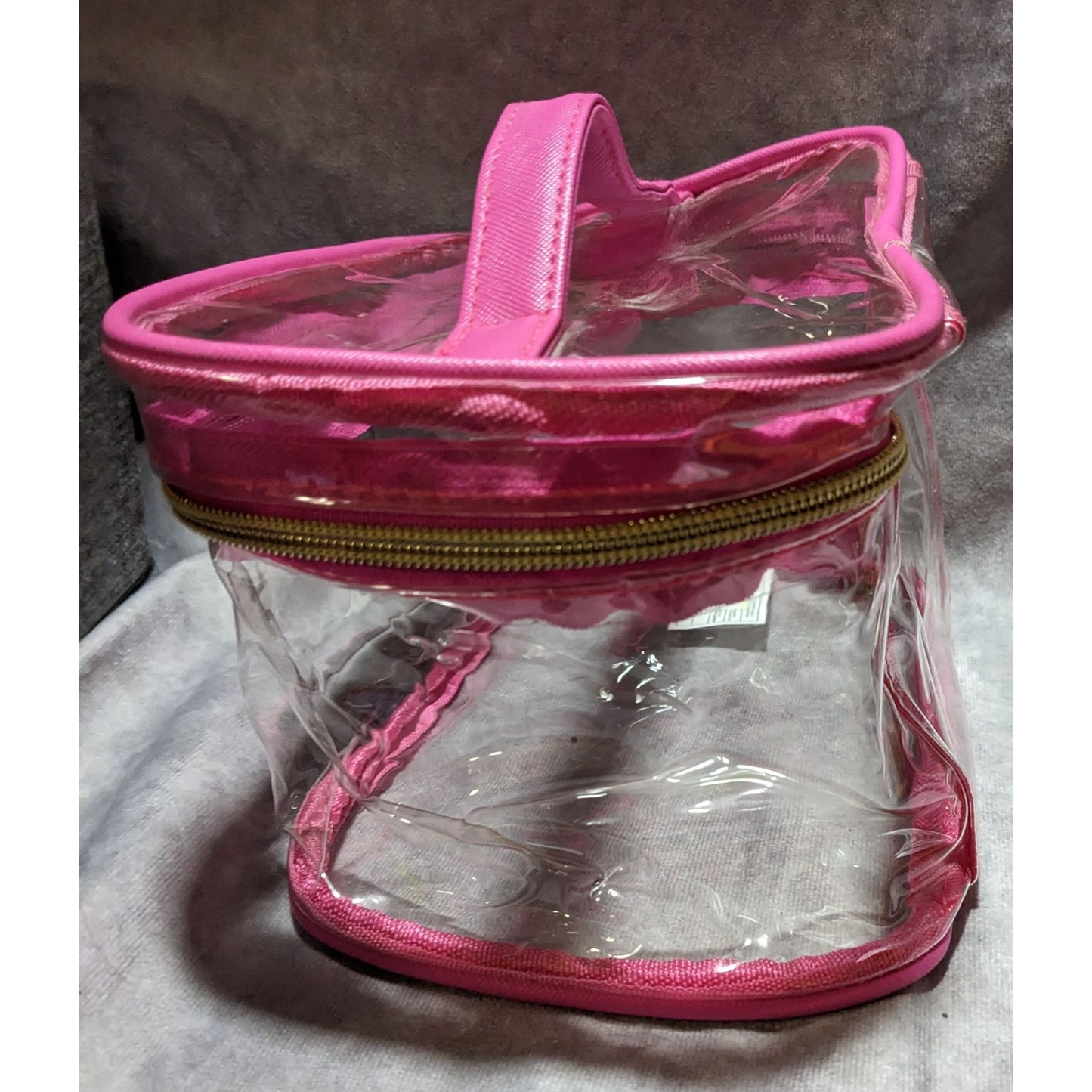 Pink And Clear Cosmetic Bag