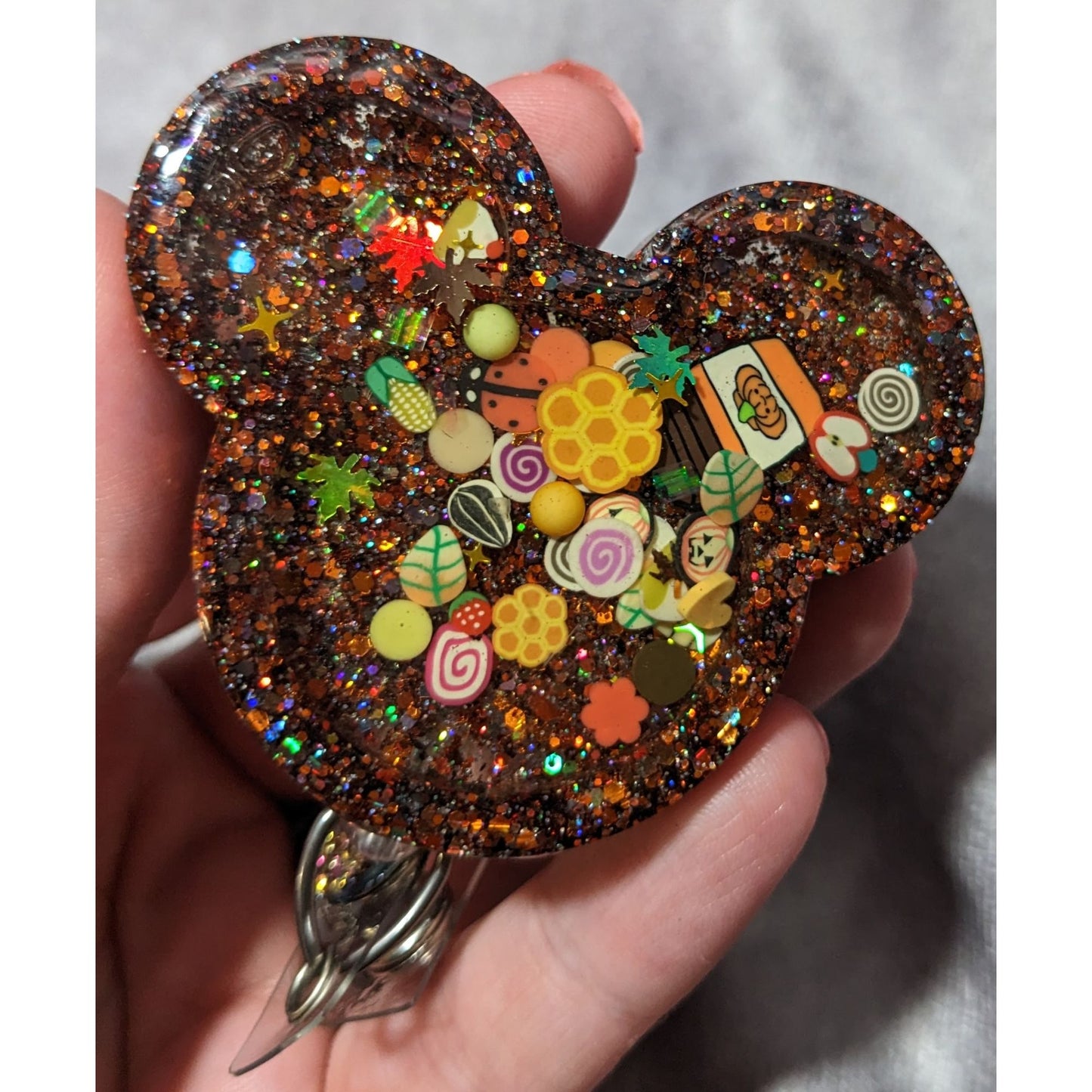 Autumn Glitter Badge Real