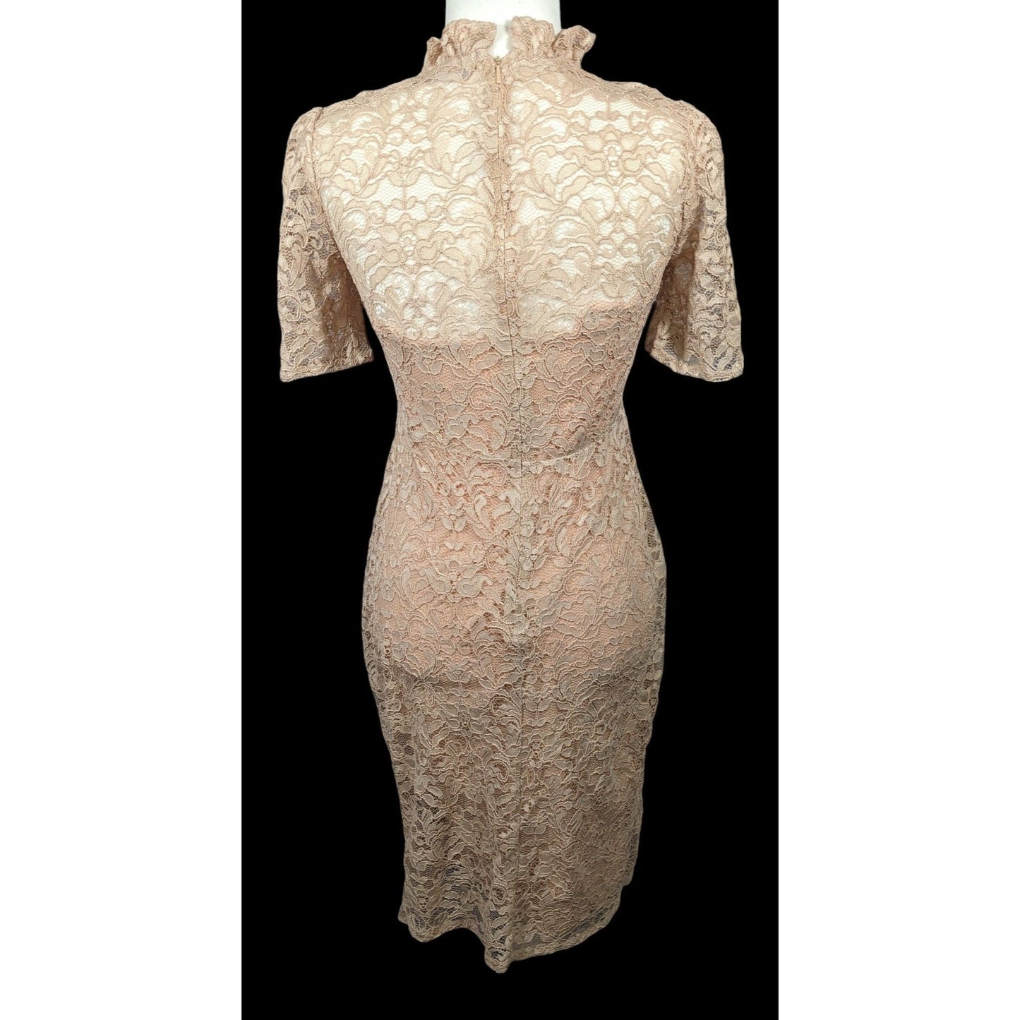 Hope And Ivy Cream Floral Lace Keyhole Dress Size 6